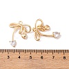 Brass Micro Pave Clear Cubic Zirconia Pendants KK-S376-17A-G-3