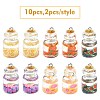 10Pcs 5 Styles Imitation Food Resin Pendants RESI-YW0001-65-2