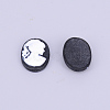 Resin Cameo Lady Head Cabochons CRES-WH0002-01A-2