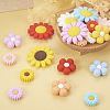 Beadthoven 19Pcs 19 Styles Flower Food Grade Eco-Friendly Silicone Beads SIL-BT0001-05-5