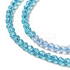 2 Colors Transparent Glass Beads Strands GLAA-G093-01C-3