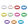 11Pcs 11 Color Imitation Gemstone Acrylic Curved Tube Chunky Stretch Bracelets Set for Women BJEW-JB08136-1