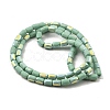 Frosted Imitation Jade Glass Beads Strands GLAA-P058-07B-10-2