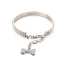 Adjustable 3-Row Alloy Rhinestone Cup Chain Pet Collars PW-WG33109-03-1