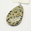 Natural Dalmatian Jasper Pendants G-G694-B-15-2