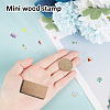 Square Wooden Stamps DIY-WH0546-009-4