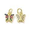 Brass Micro Pave Colorful Cubic Zirconia Charms KK-E068-VF102-1