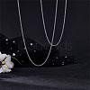 925 Sterling Silver Thin Dainty Link Chain Necklace for Women Men JN1096A-03-5