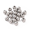 304 Stainless Steel Round Beads X-STAS-F285-01P-1