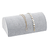 Velvet Half Moon Bracelet Jewelry Display Ramp Stands ODIS-WH0017-064-1