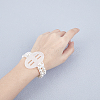 Plastic Imitation Pearl Stretch Bracelets FIND-NB0001-22-3