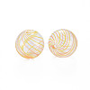 Transparent Handmade Blown Glass Globe Beads GLAA-T012-34A-2