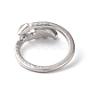 Alloy Wing Open Cuff Ring for Women RJEW-K239-17D-AS-2