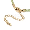 Natural Gemstone Cube Beaded Necklace for Women NJEW-JN04112-6