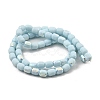 Frosted Imitation Jade Glass Beads Strands GLAA-P058-08A-03-2