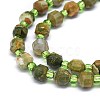 Natural Rhyolite Jasper Beads Strands G-O201B-08-3