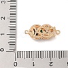 Brass Micro Pave Clear Cubic Zirconia Shell Hook and S-Hook Clasps KK-S388-27G-3