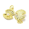 Rack Plating Brass Micro Pave Clear Cubic Zirconia Pendants KK-B091-11-2