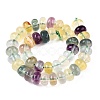 Natural Colorful Fluorite Beads Strands G-T138-75-2