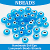  Handmade Evil Eye Lampwork Beads Strands LAMP-NB0001-60C-03-4