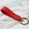 PU Leather Keychain with Iron Belt Loop Clip for Keys PW23021326157-1