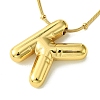 Ion Plating(IP) Initial Letter 304 Stainless Steel Pendant Necklaces NJEW-R265-05G-K-1