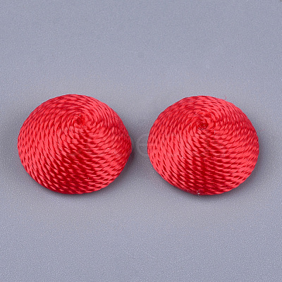 Polyester Thread Fabric Cabochons WOVE-T008-02A-01-1