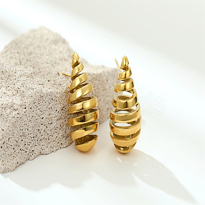 Titanium Steel Stud Earrings SX4880-1