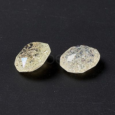 Crackle Moonlight Style K9 Glass Rhinestone Cabochons RGLA-J020-B-IO-1