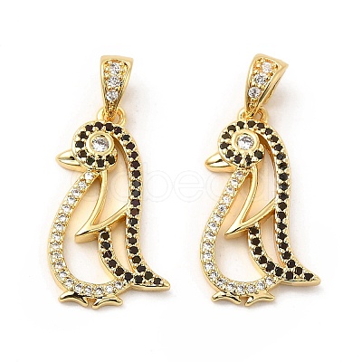 Brass Micro Pave Cubic Zirconia Pendants KK-H441-16G-1