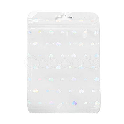 Rectangle Glitter Holographic Plastic Yin-yang Zip Lock Gift Bags OPP-E004-01B-C02-1