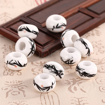 Handmade European Porcelain Beads PORC-TAC0001-03-03-1