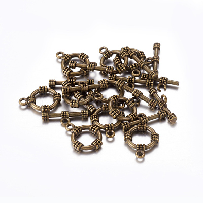 Tibetan Style Alloy Toggle Clasps MLF0141Y-NF-1