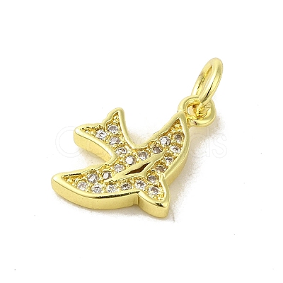 Real 18K Gold Plated Brass Pave Cubic Zirconia Pendants KK-M283-04A-01-1