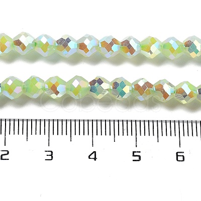 Electroplate Glass Beads Strands GLAA-A014-01G-1