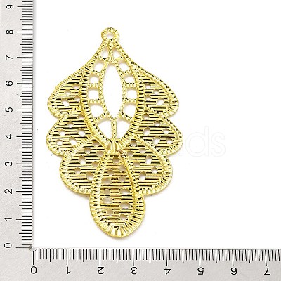 Rack Plating Iron Filigree Big Pendants IFIN-Q134-02G-1