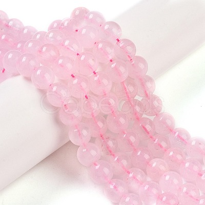 Natural Rose Quartz Beads Strands G-E252-01-6mm-1