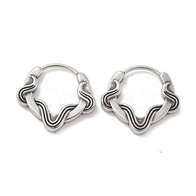 316 Surgical Stainless Steel Hoop Earrings EJEW-D096-10C-AS-1