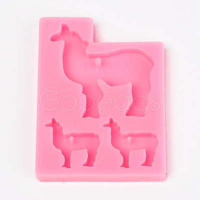 Goat Silhouette Silicone Pendant Molds X-AJEW-WH0022-20-1