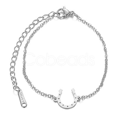 Tarnish Resistant 201 Stainless Steel Link Bracelets STAS-T040-JN016-1-1