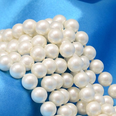 Round Shell Pearl Bead Strands BSHE-L011-8mm-A013A-1