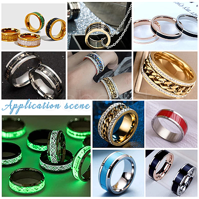 Unicraftale 24Pcs 4 Size 201 Stainless Steel Grooved Finger Ring Settings STAS-UN0048-53-1