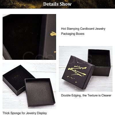 Nbeads Hot Stamping Cardboard Jewelry Packaging Boxes CON-NB0001-89C-1