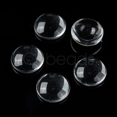 Transparent Glass Cabochons GGLA-R026-10mm-1