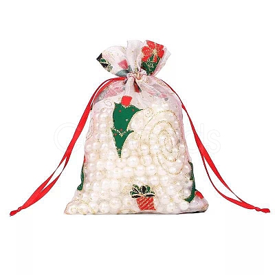 Organza Printed Gift Bags with Drawstring PW-WG00D7C-05-1