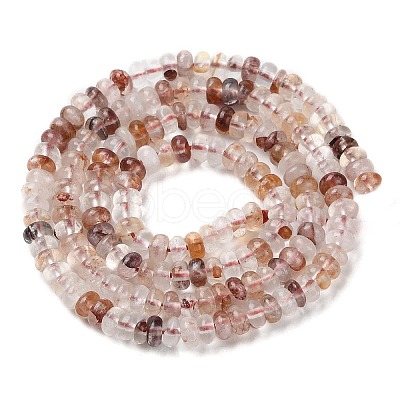 Natural Red Hematoid Quartz/Ferruginous Quartz Beads Strands X-G-H292-A07-01-1