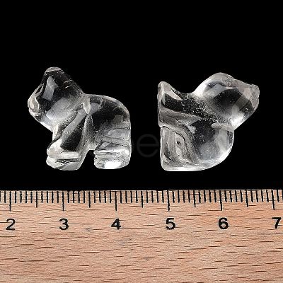 Natural Quartz Crystal Carved Half Hole Beads G-K367-02B-1