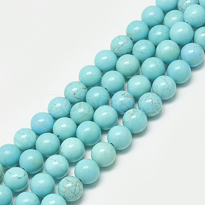 Synthetic Turquoise Beads Strands G-S300-109-10mm-1