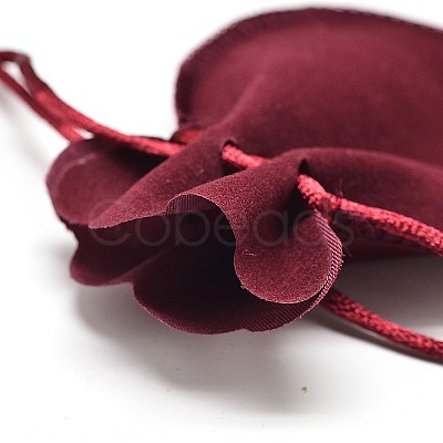 Velvet Bags Drawstring Jewelry Pouches TP-O002-C-07-1