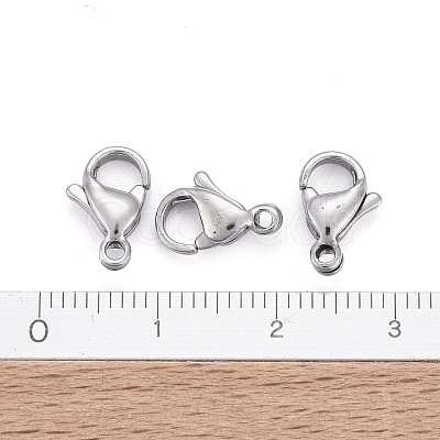 304 Stainless Steel Lobster Claw Clasps X-STAS-AB11-1